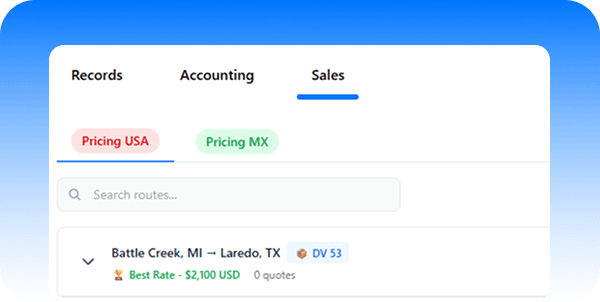 Commercial Workflow Interface