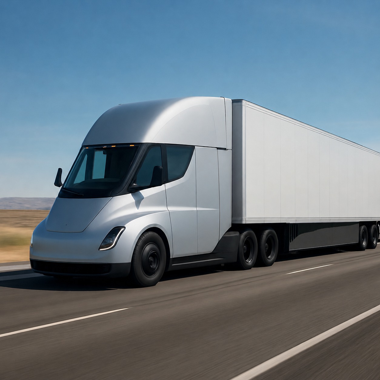 American freight truck on highway