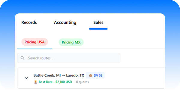 Commercial Workflow Interface